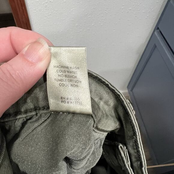 Pistola‎ Anthropologie Moto Skinny Olive Green Denim Pants Ribbed Knee Size 27 - Picture 9 of 12